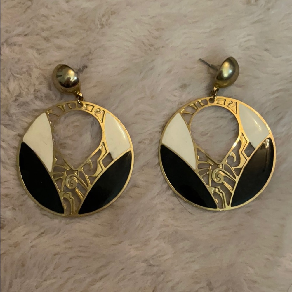 Large vintage post earrings